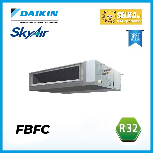 DAIKIN FBFC125DVM4 AC SPLIT DUCT CONNECTION MIDDLE STATIC 5 PK INVERTER 3 PHASE WIRELESS