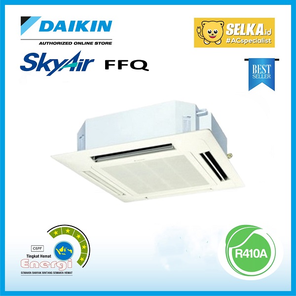 Daikin Mini Skyair FFQ60BV1B4 Ceiling Cassette 2 1/2  PK Inverter Multi Flow 4-Way R410a