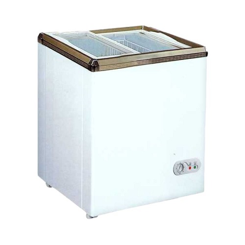 GEA SD-100 Sliding FLat Glass Freezer 100L Putih