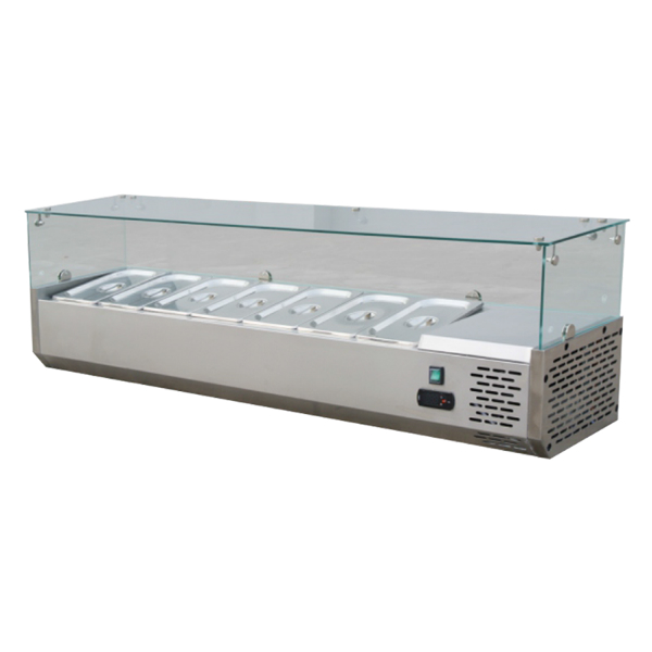 GEA STC-150 Stainless Steel Counter Top Salad Case 44 Liter - Silver