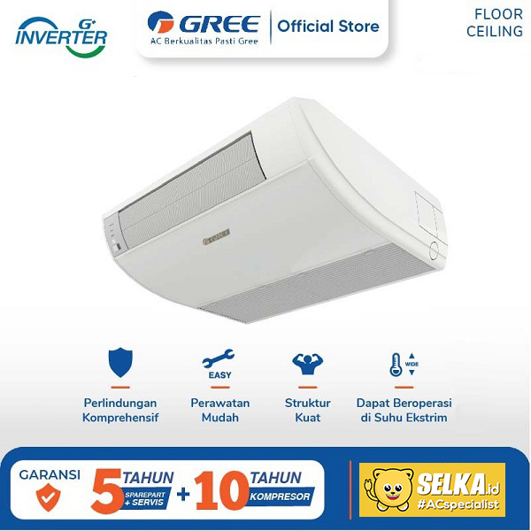 GREE GULD160ZD1/A-S AC FLOOR CEILING INVERTER 6 PK 1 PHASE