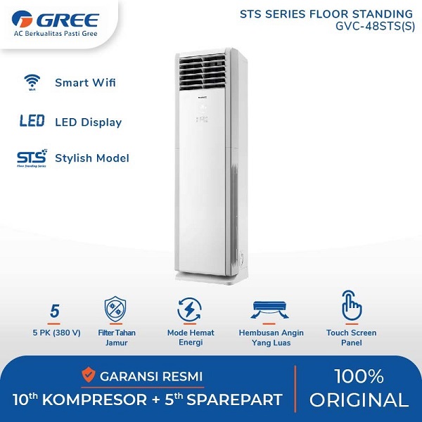 Gree GVC-48STS(S) AC Floor Standing Inverter STS Series 5 PK 3 Phase